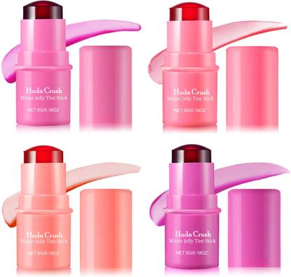 HUDA CRUSH Beauty Cooling Water Jelly Blush Lipstick Stick For Cheek and Lip Stains & Tints