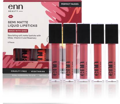 ENN Long Lasting Matte Liquid Lipstick Kit Set Of 5