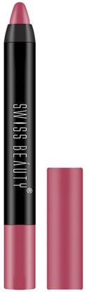 SWISS BEAUTY Non Transfer Matte Crayon Lipstick | Waterproof & Smudgeproof| -