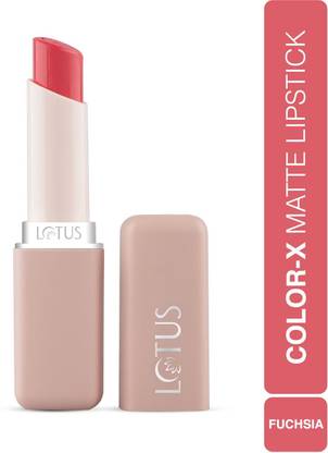 LOTUS MAKE - UP Color X Matte Lipstick Fushcia-19, Long-Lasting, Bold , Highly Pigmented