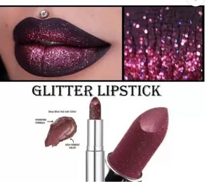 ADJD Shimmery Sparkly Magical Metallic Glitter Lipstick 3D Shade
