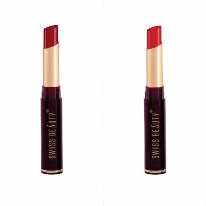 SWISS BEAUTY Non-Transfer Matte Lipstick (SB-209-01+16)Siren in Scarlet+Red Letter Pack of 2