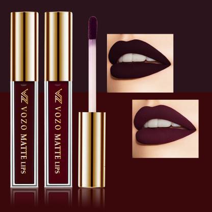VOZO Stay-All-Day Matte Liquid Lipstick - Waterproof & Fade-Resistant Pack Of 2 VZ-08