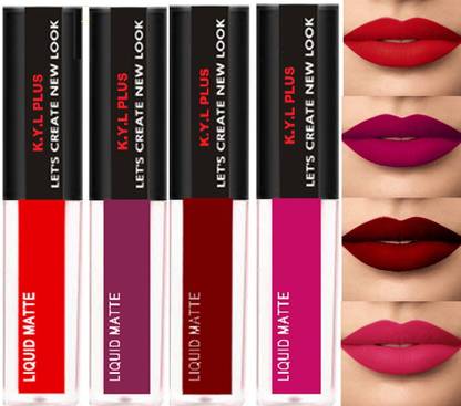 K.Y.L.Plus Liquid Matte Mini Lipstick Combo Pack Of 4 , (Multicolor, 16 ml)