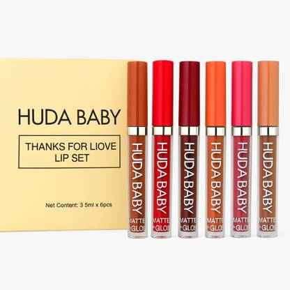 HUDA BABY Thanks For The Love Matte Lip Gloss Set | Pack of 6 |