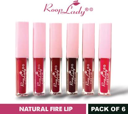 Roop Lady Natural Fire Lip Set, Matte liquid