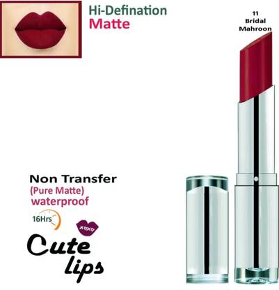 Jully Me No Charming Creme Matte Maroon Non Transfer Pure Matte Lipstick