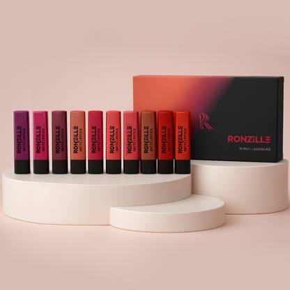 RONZILLE Ayurvedic Mini Lipstick Set of 10