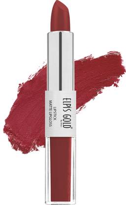 ELPIS GOLD 24 Hr Matte 2 in 1 Non Transfer Lip Gloss & Lipstick