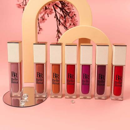 BR Belle Rosa Red Nude Lipstick Box – 8 Matte Liquid Shades