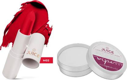Juice Kiss Sensation Red Carpet-M02 Bio Retinol lipstick with wet wipes for lips