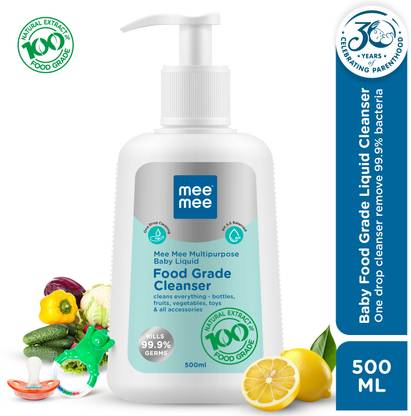MeeMee Baby Food Grade Cleanser Kills 99.9% Germs for Baby Accessories, Toys & Veggies Liquid Detergent