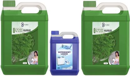 FLISKO Number One Dish Wash Liquid Neem 10L & 1L Top Neem Liquid Detergent