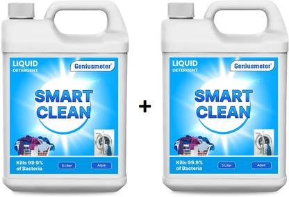GENIUSMETER Liquid Detergent For all Type Of Cloth, Liquid For Top & Front Load Machine Aqua Liquid Detergent