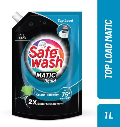 SafeWash by Wipro Top Load Matic With 2X Stain Removal Premium Fresh Liquid Detergent