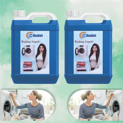 EROSKET Washing machine liquid detergent top load and front load (blue 10 ltr) Multi-Fragrance Liquid Detergent