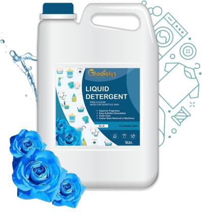 Gladiolus liquid detergent 5 litre top load front load, detergent liquid for washing Classic Liquid Detergent