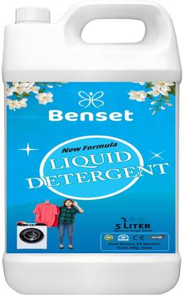 BENSET Laundry Liquid | 5 Litre | Long Lasting Freshness | Tough on Stains Jasmine Liquid Detergent
