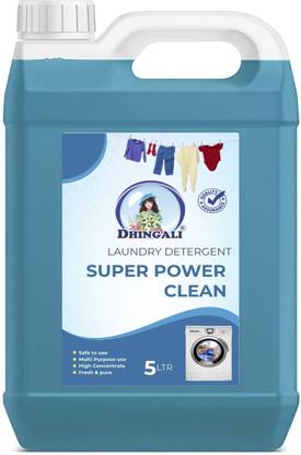 DHINGALI Detergent Liquid Laundry Detergent Liquid For Machine Wash super power clean ,5L Fresh Liquid Detergent