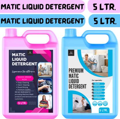 BLISS & BLUSH Detergent Liquid 10L Fabric Care | No Harsh Chemicals | 100% Skin friendly Multi-Fragrance Liquid Detergent