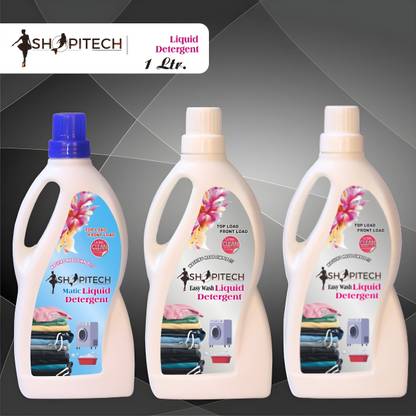 SHOPITECH Combo liquid detergent Suitable for top and front load Liquid Detergent Detergent Powder (Floral)