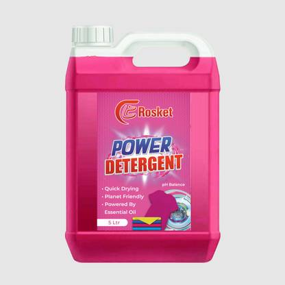 EROSKET High-Quality Pink Laundry Liquid for Top & Front-Load Washing Machine (5L) Multi-Fragrance Liquid Detergent