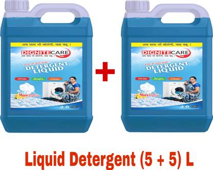 DigniteCare Washing machine Liquid detergent top load and front load (5 + 5 Litre) Multi-Fragrance Liquid Detergent