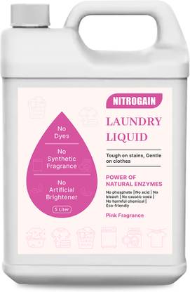 Nitrogain Store Liquid Detergent Faster Stains RemoverPink ,For Washing Machine & HandWash Multi-Fragrance Liquid Detergent