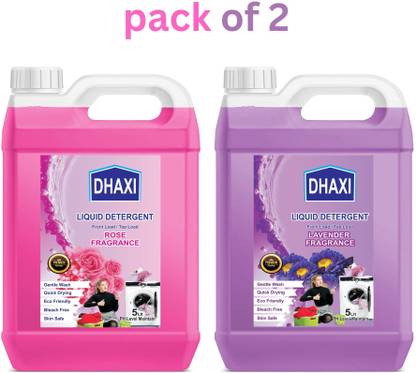 Dhaxi Top Load & Front Load Washing Machim Liquid Lavender&rosw Long Lasring Multi-Fragrance Liquid Detergent