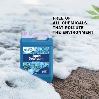 M&C Liquid Detergent Blue, All type for cloth, use for top and front load (10 L) Floral Liquid Detergent