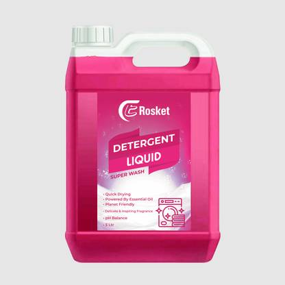 EROSKET High-Quality Rose Laundry Liquid for Top & Front-Load Washing Machine (5L) Multi-Fragrance Liquid Detergent