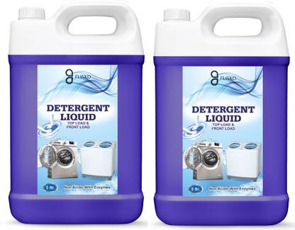 FLISKO WASHING MACHINE & LAUNDRY COMBO DETERGENT LIQUID (10L FRONT& TOPLOAD DETERGENT) Multi-Fragrance Liquid Detergent