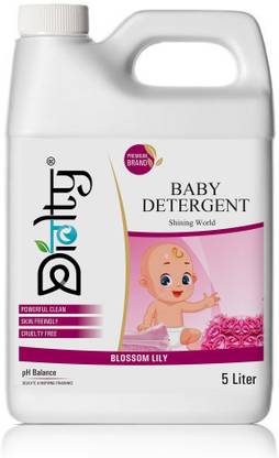 Diolty Baby Laundry Liquid Detergent Stain Fighting Cruelty Biodegradable Formula Lily Liquid Detergent