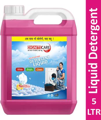 DigniteCare Washing Liquid detergent top load and front load machine (5 L) pink -Fabric care Multi-Fragrance Liquid Detergent
