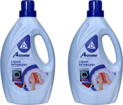 Aqualie Liquid Detergent 1ltr Bottle (Pack of 2) Multi-Fragrance Liquid Detergent