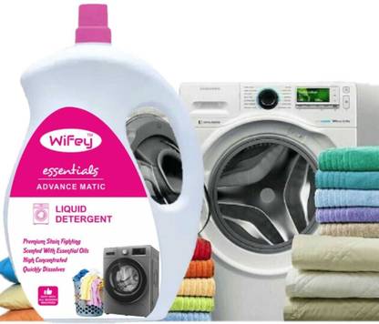 Wifey Pink 5 Lt Liquid detergent For Top And Front Load|stain remover Liquid detergent Multi-Fragrance Liquid Detergent