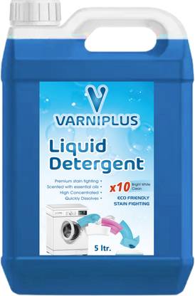 VARNIPLUS BLUE LIQUID DETERGENT 5 Ltr FONT & TOP LOAD Lavender Liquid Detergent