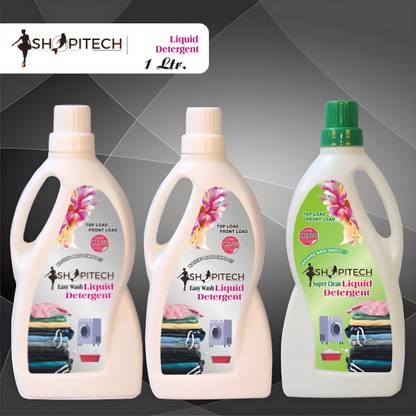 SHOPITECH Multipack Of 3 liquid detergent Suitable for top and front load Liquid Detergent Detergent Powder (Floral)