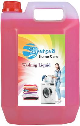Silversea Washing machine liquid detergent top load and front load (MIX FLOWER, 5 L-pink) Multi-Fragrance Liquid Detergent