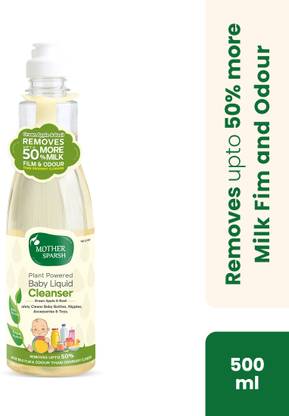 Mother Sparsh Natural Baby Liquid Cleanser Powered by Plants Anti- Bacterial Cleanser for Baby Bottles, Nipples, Accessories and Toys Multi-Fragrance Liquid Detergent