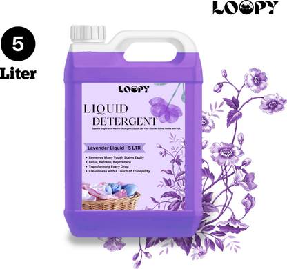 Loopy Oxygen Bleach Laundry Detergent, Suitable For All Type of Washing Machines Lavender Liquid Detergent