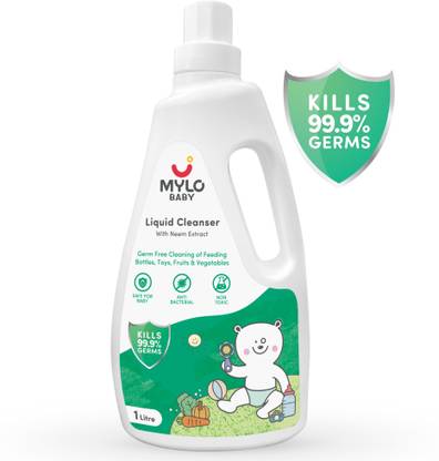 MYLO Baby Liquid Cleanser 1L | Kills 99.9% Germs | For Cleaning Feeding Bottles, Toys Liquid Detergent