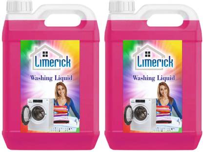 LIMERICK Washing machine liquid detergent top load and front load (pink 10 ltr) Multi-Fragrance Liquid Detergent