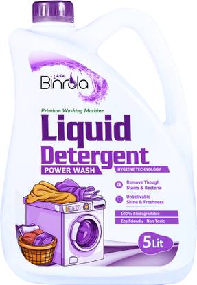 Binrola Liquid Detergent, Suitable Detergent for top load & front load detergent(purple) Classic Liquid Detergent
