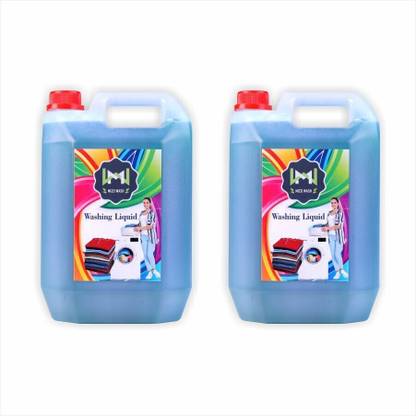 MIZZIWASH Washing machine liquid detergent top load and front load (MIX FLOWER, 10 L-blue) Multi-Fragrance Liquid Detergent