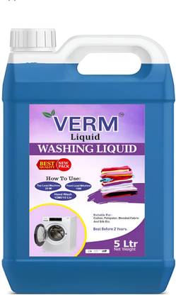 Verm Top Load & Front Load Machine Liquid Detergent, Blue Liquid Detergent Jasmine Liquid Detergent