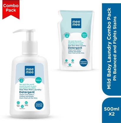MeeMee Mild Baby Laundry Combo Pack Ph Balanced and Fights Stains Liquid Detergent