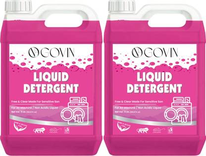 GOVIN WASH Washing machine liquid detergent top load and front load combo pack of -2 -pink Rose Liquid Detergent