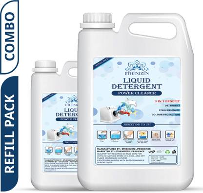 Ethenizen Ultra Power Plus Liquid Detergent Combo Lavende Liquid Detergent (2 x 5000 ml) Lavender Liquid Detergent