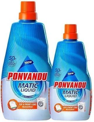 Ponvandu Liquid Detergent for Top Load and Front Load washing machines Floral Liquid Detergent